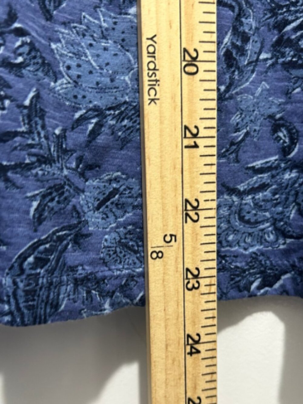 Lucky Brand Boho Top in layered shades of blue - Size Medium - Picture 4 of 5